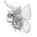 hacker computer bug tattoo design idea