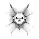 hacker computer bug tattoo design idea