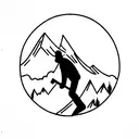 Alpinismo y vida tattoo design idea