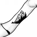 Alpinismo y vida tattoo design idea