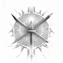toji zenin inverted spear of heaven around arm tattoo design idea