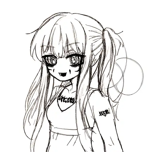 A sketch-style tattoo of Choso's iconic cursed mark tattoo design idea