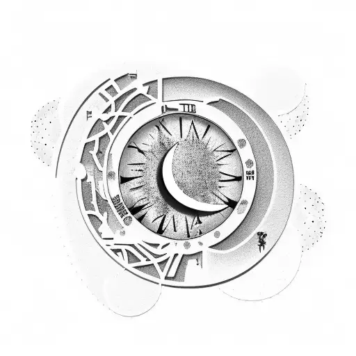 Half Moon with text "El tiempo dira..." tattoo design idea