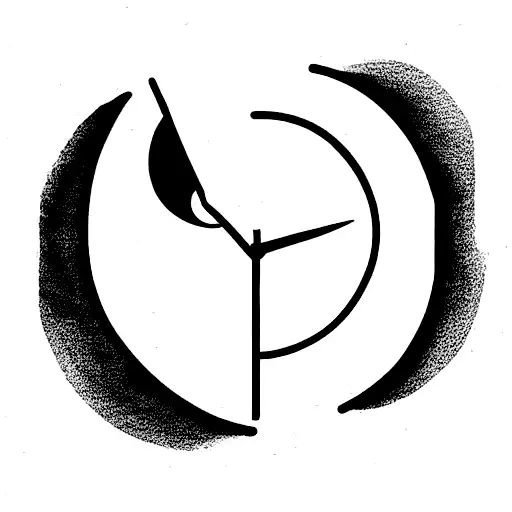 Half Moon with text "El tiempo dira..." tattoo design idea