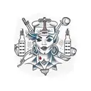 chola pharmacist  tattoo design idea