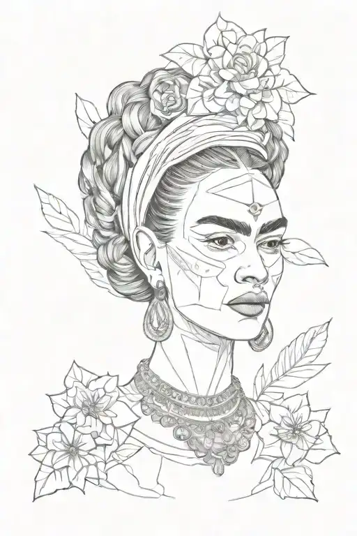 frida kahlo tattoo design idea