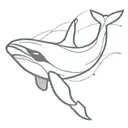 orca swimming tattoo design idea
