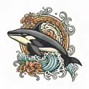 orca leaping tattoo design idea