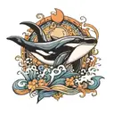 orca leaping tattoo design idea