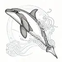 orca leaping tattoo design idea