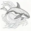 orca leaping tattoo design idea