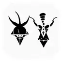 god and devil tattoo design idea