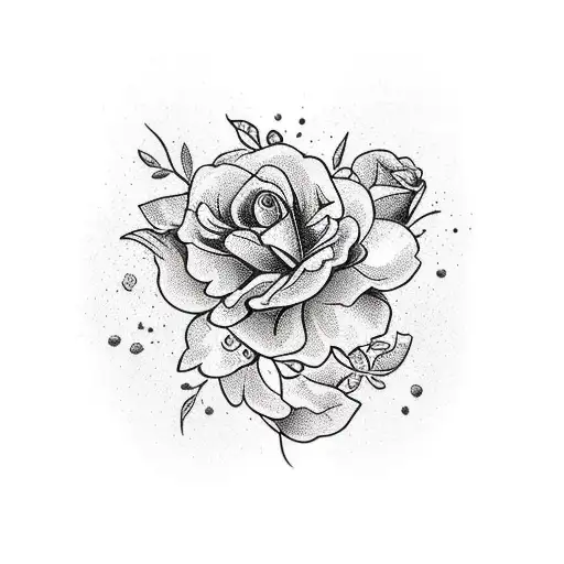 floral themed elbow ditch filler tattoo morph  American traditional tattoo design idea