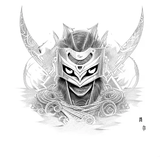 Katana, vamp, anime tattoo design idea