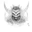 Katana, vamp, anime tattoo design idea