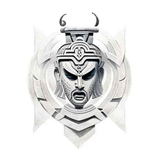tribal abstract greek spartan  tattoo design idea