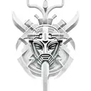 abstract greek spartan  tattoo design idea