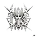 abstract greek spartan  tattoo design idea