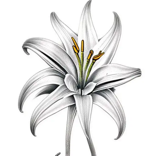 Easter Lily tattoo design idea