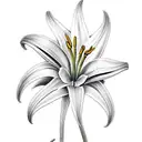 Easter Lily tattoo design idea