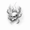 And a word to the wise when the fire dies you think its over but it just began tattoo design idea
