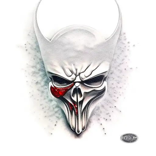 Ghostface bloody tattoo design idea