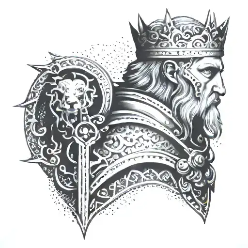 King Arthur tattoo design idea