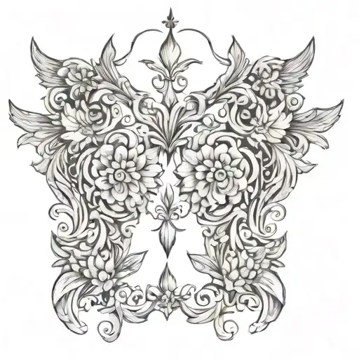 Center of the upper back, below the neckline. Size: Medium, covering the upper part of the back   tattoo design idea