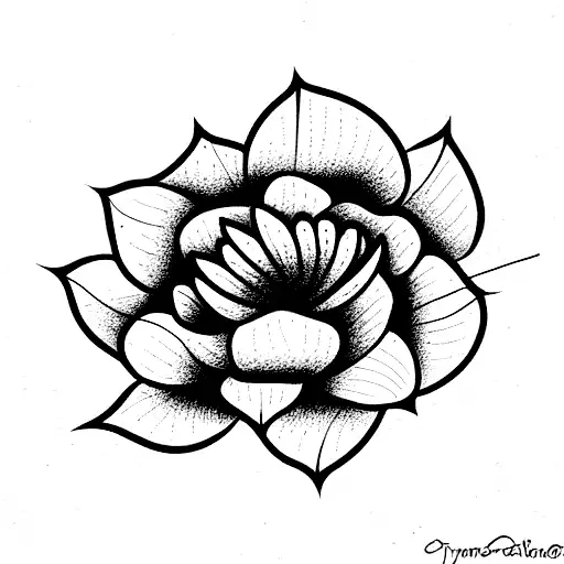 Flower tattoo design idea