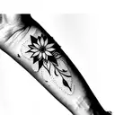 Flower tattoo design idea