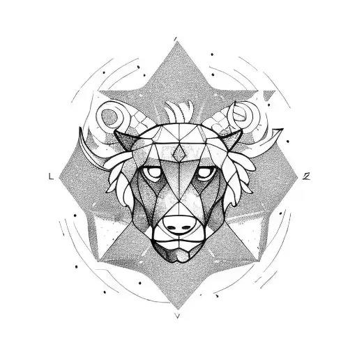 Leo zodiac sign, Leo constellation and fire element sign tattoo design idea