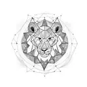 Leo zodiac sign, Leo constellation and fire element sign tattoo design idea