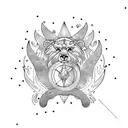 Leo zodiac sign, Leo constellation and fire element sign tattoo design idea