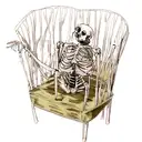 praying skeleton  tattoo design idea