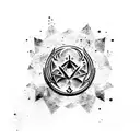 Skyrim imperial symbol reverse ink splatter tattoo design idea