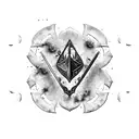 Skyrim imperial symbol reverse ink splatter tattoo design idea