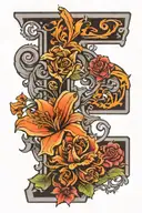 letter c & w tattoo design idea