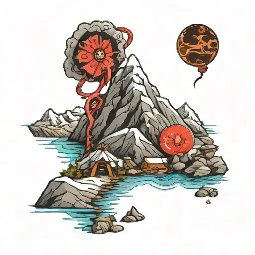 mount everest base camp tattoo design idea
