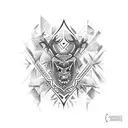 cahors malbec wine tattoo design idea