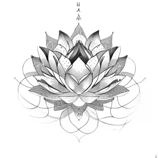 lotus with a snake tattoo design idea