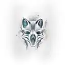 fox skull  tattoo design idea