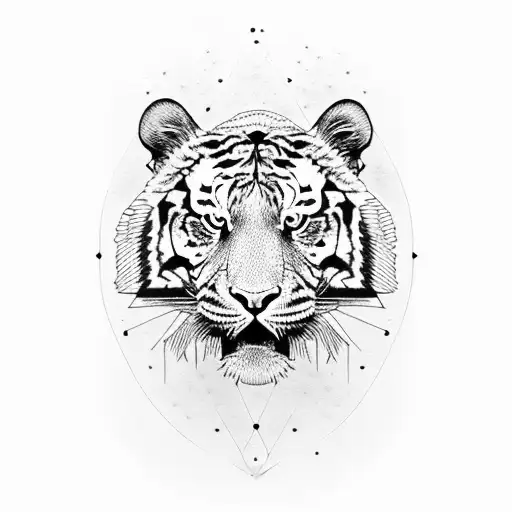 tiger multiple heads tattoo design idea