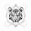 tiger multiple heads tattoo design idea