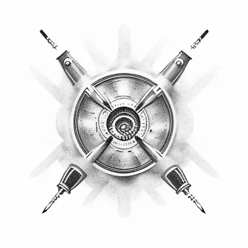 submarine firing torpedoes  tattoo design idea