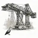 construction crane  tattoo design idea