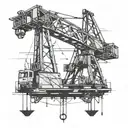 construction crane  tattoo design idea