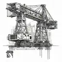 construction crane  tattoo design idea