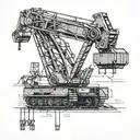 construction crane  tattoo design idea
