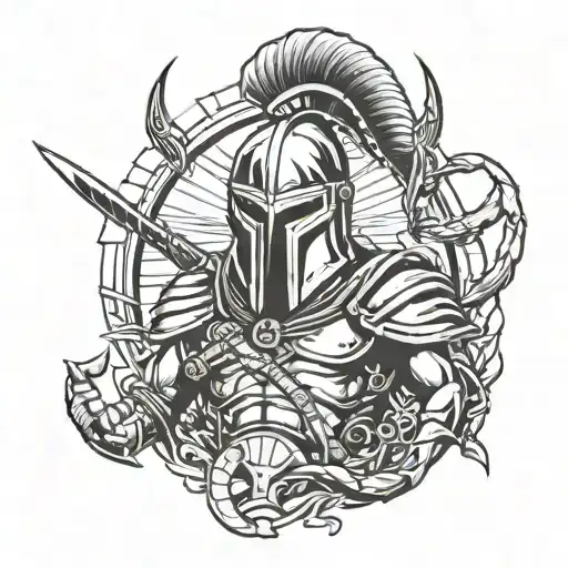 tattoo 300 spartans with scorpion tattoo design idea