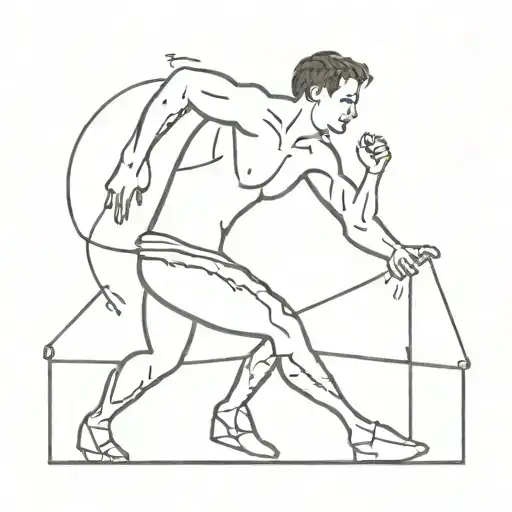 man in the arena tattoo design idea